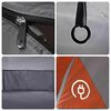 vidaXL Tienda de campa&ntilde;a con t&uacute;nel 4 personas impermeable gris naranja