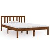 vidaXL Estructura cama sin colch&oacute;n madera maciza marr&oacute;n miel 120x190cm
