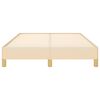 vidaXL Estructura de cama sin colch&oacute;n tela crema 120x190 cm