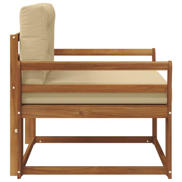 vidaXL Sof&aacute; intermedio de exterior Madera de Acacia S&oacute;lida Natural