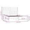 vidaXL Estructura de cama de madera maciza pino negra 150x200 cm