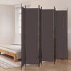 vidaXL Biombo divisor de 6 paneles de tela marr&oacute;n 300x220 cm