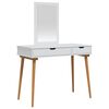 vidaXL Conjunto de Mesa de Tocador FAUSKE 2 pcs Blanco