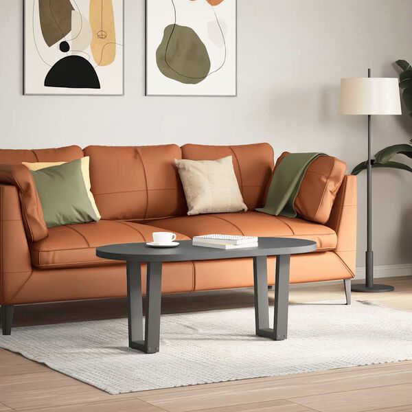 vidaXL Patas para mesa de centro en forma de V (2 unidades), antracita, 28 x (42-43,3) cm, acero