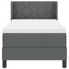 vidaXL Cama tipo Box Spring Gris oscuro 200 x 80 cm Poli&eacute;ster