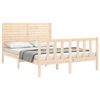 vidaXL Estructura de cama de matrimonio con cabecero madera maciza