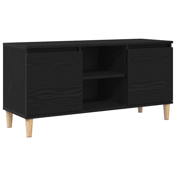 vidaXL Gabinete de TV Roble Negro 102 x 35 x 50 cm