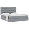 vidaXL Cama con almacenamiento Gris Claro 180 x 200 cm Cuero sint&eacute;tico