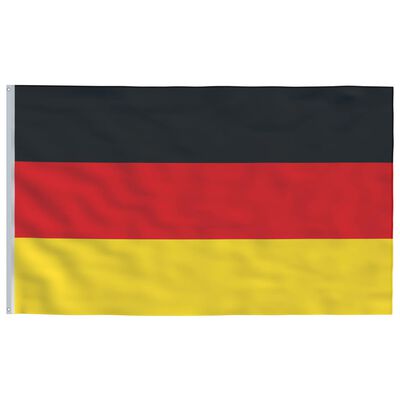 vidaXL Mástil y bandera de Alemania aluminio 6,23 m
