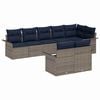 vidaXL Conjunto de sof&aacute; de jard&iacute;n 8 uds. Gris rat&aacute;n sint&eacute;tico