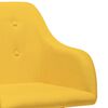 vidaXL Sillas de comedor giratorias 4 unidades tela amarillo