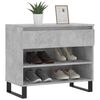vidaXL Mueble zapatero madera contrachapada gris hormigón 70x36x60 cm