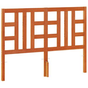 vidaXL Cabecero de cama madera maciza de pino marr&oacute;n cera 135 cm
