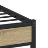 vidaXL Estructura de cama sin colch&oacute;n metal roble ahumado 100x190 cm