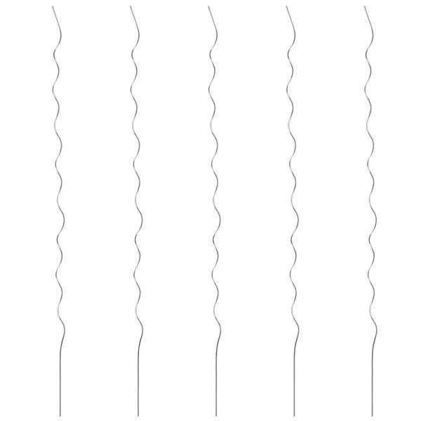 vidaXL Soporte para planta espiral 5 unidades 110 cm acero galvanizado