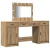 vidaXL Mesa Tocador 3 uds. Marr&oacute;n 78,5 x 41 x 135 cm