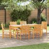 vidaXL Conjunto de Comedor de Jardín 7 pcs Marrón