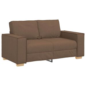 vidaXL Sof&aacute; de 2 plazas de tela marr&oacute;n, 160x78x84 cm