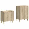 vidaXL Juego de gabinete de ba&ntilde;o de 2 piezas DELFT Roble Sonoma