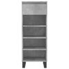 vidaXL Mueble zapatero madera contrachapada gris hormigón 40x36x105 cm