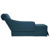 vidaXL Chaise longue respaldo reposabrazos derecho terciopelo azul