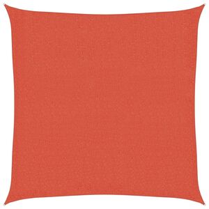 vidaXL Toldo de vela cuadrado HDPE terracota 160 g/m&sup2; 2,5x2,5 m