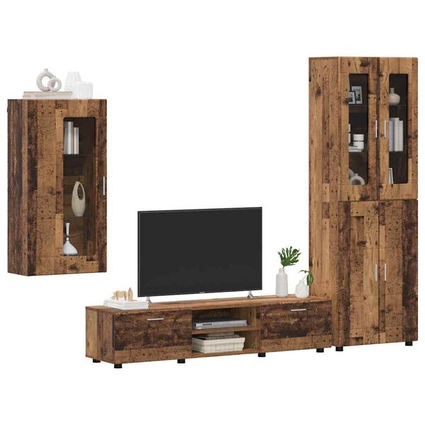 vidaXL Conjunto de mueble de TV con caj&oacute;n FLORIN Madera vieja