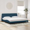 vidaXL Estructura de cama con LED sin colch&oacute;n terciopelo azul 200x200 cm