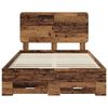 vidaXL Estructura de cama con cabecera Madera vieja 120 x 190 cm