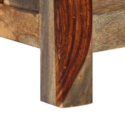 vidaXL Aparador de madera maciza de sheesham gris 100x30x50 cm