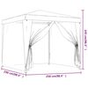 vidaXL Carpa para fiestas con 4 paredes de malla HDPE azul 2,5x2,5 m