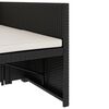 vidaXL Set muebles de jardín 5 piezas y cojines ratán sintético negro
