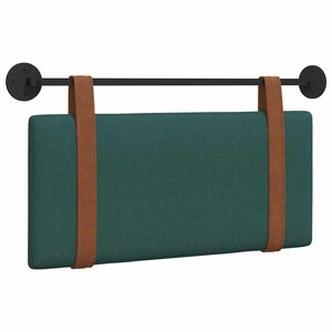 vidaXL Cabecera Colgante Liso Verde oscuro 90 x 55 x 5 cm PU antiguo