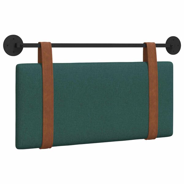 vidaXL Cabecera Colgante Liso Verde oscuro 90 x 55 x 5 cm PU antiguo