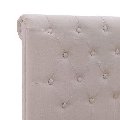 vidaXL Estructura de cama de tela color lino claro 180x200 cm
