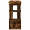 vidaXL Mesa alta bar con estantes roble ahumado 102x50x103,5 cm