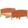 vidaXL Estructura de cama sin colchón madera maciza marrón 120x190 cm