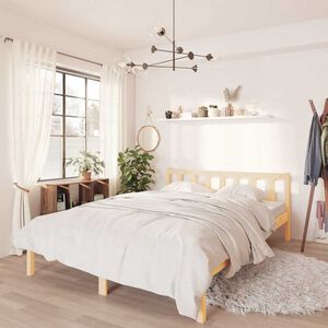 vidaXL Estructura de cama sin colch&oacute;n madera maciza 160x200 cm