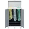 vidaXL Cubo de basura para jardín con 3 bolsas gris claro 65x38x102cm
