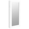 vidaXL Espejo con joyero de pared blanco 30x8,5x67 cm