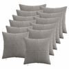 vidaXL Funda de almohada 12 uds. ALMELO Gris Claro 50 x 50 cm pana