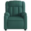 vidaXL Sill&oacute;n de masaje reclinable de tela verde oscuro