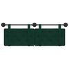 vidaXL Cabecera Colgante Verde oscuro 130 x 55 x 5 cm Terciopelo