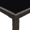 vidaXL Set de bar de jard&iacute;n 7 piezas rat&aacute;n sint&eacute;tico marr&oacute;n
