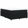 vidaXL Cama box spring con colchón terciopelo negro 140x200 cm