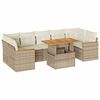 vidaXL Set sof&aacute;s jard&iacute;n y cojines 8 pzas rat&aacute;n sint&eacute;tico acacia beige