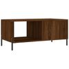 vidaXL Mesa de centro madera contrachapada roble marr&oacute;n 90x50x40 cm