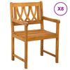 vidaXL Banco de exterior 8 pcs Natural 56 x 55,5 x 90 cm