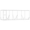 vidaXL Perrera de exterior acero galvanizado plateado 6x2x2 m