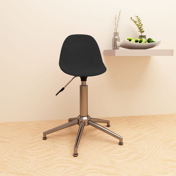 vidaXL Silla de oficina giratoria de tela negra